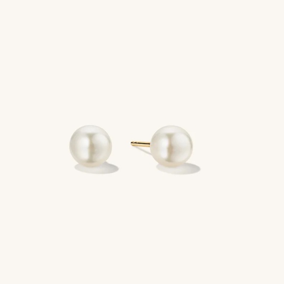 Mejuri oversized pearl stud earring single - Picture 1 of 2